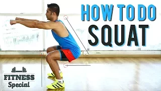 How To Do Perfect SQUAT | FITNESS SPECIAL | SQUATS For Beginners | WORKOUT VIDEO