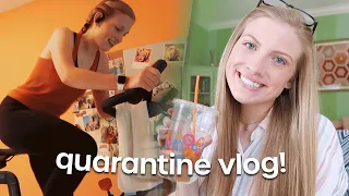 QUARANTINE VLOG: indoor cycling, iced coffee and getting productive!