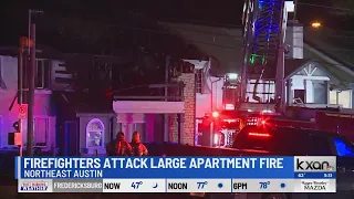 16 units displaced after large fire at northeast Austin apartment complex