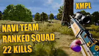 NAVI TEAM: PRO RANKED SQUAD XMPL ft. Ubah, Alya, and Mellman (22 Kills)