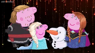 FROZEN LIBRE SOY SE DISFRAZA PEPPA PIG | Elsa, Anna, Olaf & Kristoff ADIVINA QUIEN ES