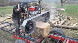 Blockbandsäge Eigenbau Homemade Sawmill