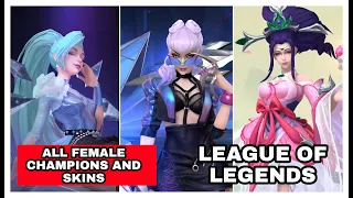 League of Legends : Wild Rift All FEMALE Champions and Skins showcase