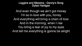 Dylan Hartigan - Danny's Song Lyrics (Loggins and Messina) The Voice