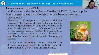 20 Conferencia: "Intervención Naturopática mediante Herbología". Marizol Opazo. CHILE