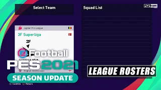 PES 2021 3F Superliga League Rosters