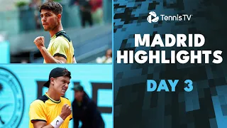 Alcaraz, Zverev In Action; Rune vs Navone in THRILLER | Madrid 2024 Highlights Day 3