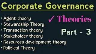 Theories of Corporate Governance | Agency Theory of corporate governance | Stewardship Theory