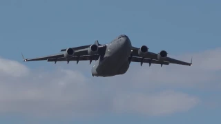 USAF Boeing C17A Globemaster III 80051 Polar21 Taking off from Avalon Airport