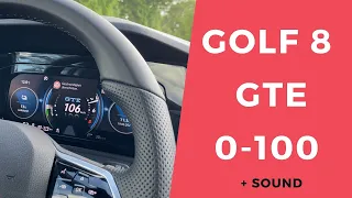 Golf 8 GTE acceleration 0 100 / 0-60 & Sound, Launch Control start