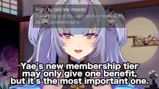Yae's new membership tier may only give one benefit, but it's the most important one