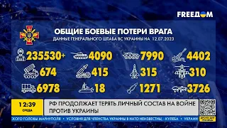 Сводка Генштаба ВСУ по состоянию на 12 июля