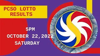 🔺PCSO LOTTO RESULTS || 5PM OCTOBER 22, 2022 SATURDAY