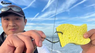 KITCHEN SPONGE as Fishing Bait?? Does it work? Surf Fishing using SEA SPONGE)