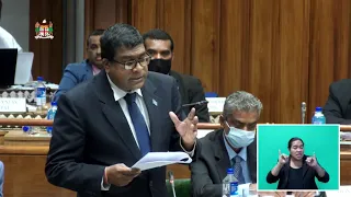 Fijian Minister for Agriculture informs Parliament their Ministry's 5 years Strategic Plan