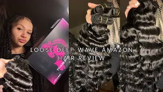 SOFTEST Amazon HAIR Review!! 😍 Vallbest Loose Deep Wave Hair