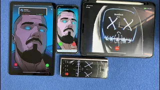 Quad Incoming Call Redmi Pad vs iPad Pro 11 2022 m2 vs POCO x3 Pro vs Samsung Z Fold 2 Outgoing Call