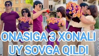 SHAXZOD SULTONOV YOSH ONASIGA 3 XONALI UY SOVGA QILDI MASHALLAH