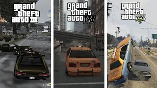 Evolution of CAR X CAR CRASH in every GTA Game (2001➟2013)