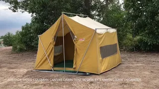 Vintage 1970’S Coleman Canvas Cabin Tent Review By Camping with D4Camper