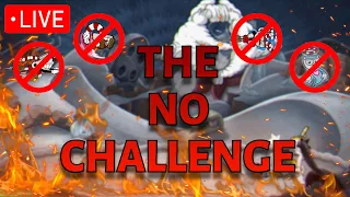 *LIVE* Attempting "The NO Challenge" in CUPHEAD (No Death, No Dashing, No Parrying, No Crouching)