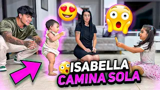 PRIMER DIA ENSEÑANDOLE A CAMINAR A BEBÉ ISABELLA😱 Carlos & Adri