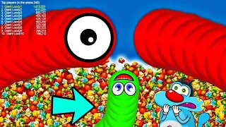 Hungry Saamp en Worms zone.io snake game oggy and Jack voice Hindi @TaimurOP