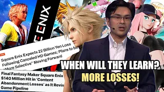 Square Enix expects massive losses and will be more selective in game development.