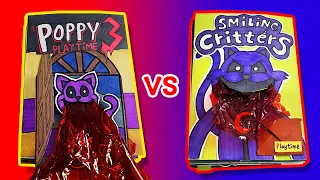 Poppy Playtime Chapter 3😈 VS Poppy Playtime Chapter 3🐱 (Game Book Battle, Horror Game, Paper Play)