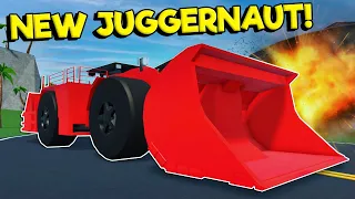 THE NEW JUGGERNAUT IS OP IN THE DEMO DERBY! (Roblox Car Crushers 2 Update)