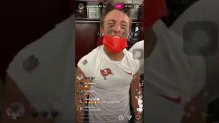 Tampa Bay buccaneers go live on Instagram after defeating the saints (30-20) Post game celebration