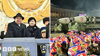 North Korea parades largest long-range missile array - BBC News