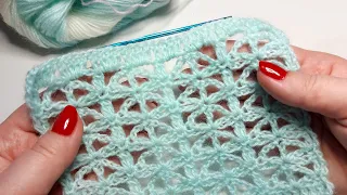 🧚‍♀️🌸Wonderful crochet pattern for beginners (Shorts)/ Ажурный узор крючком для начинающих