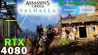 Assassin's Creed Valhalla | RTX 4080 | R7 5800X3D | 4K - 1440p - 1080p | Ultra High & HUB Settings