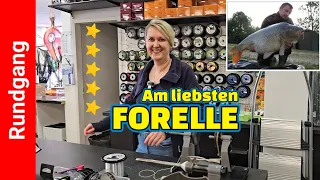 Angelladen Chefin liebt FORELLE 💪 Rundgang bei Angelsport Koziol