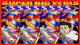 **SUPER BIG WINS!!! WOW! OMG! MAX BET BONUSES ON NAPOLEON AND JOSEPHINE WMS SLOT MACHINE