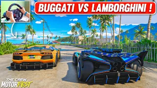 BUGGATI BOLIDE VS LAMBORGHINI AVENTADOR LP 700-4! 🔥 The Crew Motorfest | LOGITECH G29