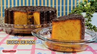 ECONÓMICO BUDIN DE PAN FÁCIL SIN HORNO SOLO 5 INGREDIENTES RIQUISIMO