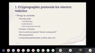 Smart Charging Webinar  Modern Cryptography in the Context of Electric Vehicles. Nadim Kobeissi.