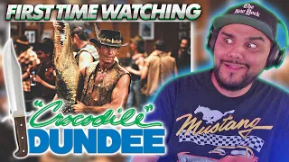 "THAT'S A KNIFE!" 🔪 Crocodile Dundee (1986) *FIRST TIME WATCHING REACTION* Comedy Action