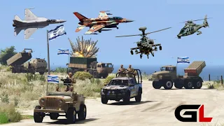 Irani Fighter Jets Attack to Destroy Israeli Army Convoy | Iran vs Israel War - GTA 5