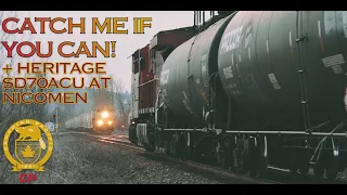 CATCH ME IF YOU CAN! CP CASCADE SUB & HERITAGE SD70ACU