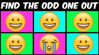 Can you spot the odd one out? Emoji brain game for kids | Best find the difference photo puzzles