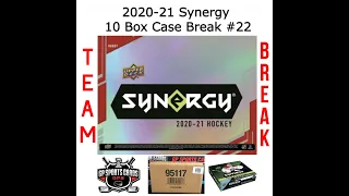 2020-21 UPPER DECK SYNERGY HOCKEY 10 BOX CASE BREAK #22