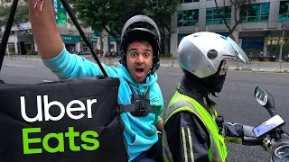 I Flew to Taiwan to Deliver Uber Eats! 🇹🇼 (Taipei)