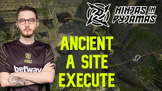 NIP Ancient A Site Tactic Using New Grenade Update (CS:GO Strategy Breakdown)