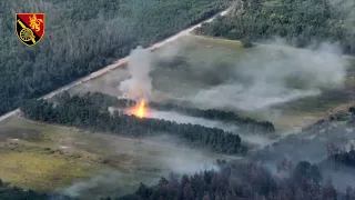 На Луганському напрямку аеророзвідка 100 ОБрТрО виявила ворожий самохідний міномет "ТЮЛЬПАН"