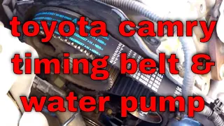 timing belt & water pump replacement '96-'01 Toyota Camry 2.2L 5S-FE √ Fix it Angel