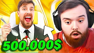 BILLETE de AVIÓN DE 1$ vs 500.000$ - REACCIONANDO A MRBEAST