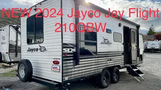 New 2024 Jayco Jay Flight 210QBW travel trailer walkthrough with A.P!